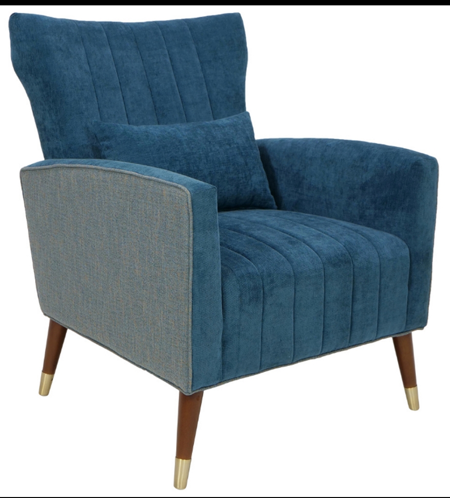Product photograph of Mindy Brownes Helena Blue Vintage Armchair Chair from Choice Furniture Superstore.